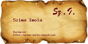 Szima Imola névjegykártya